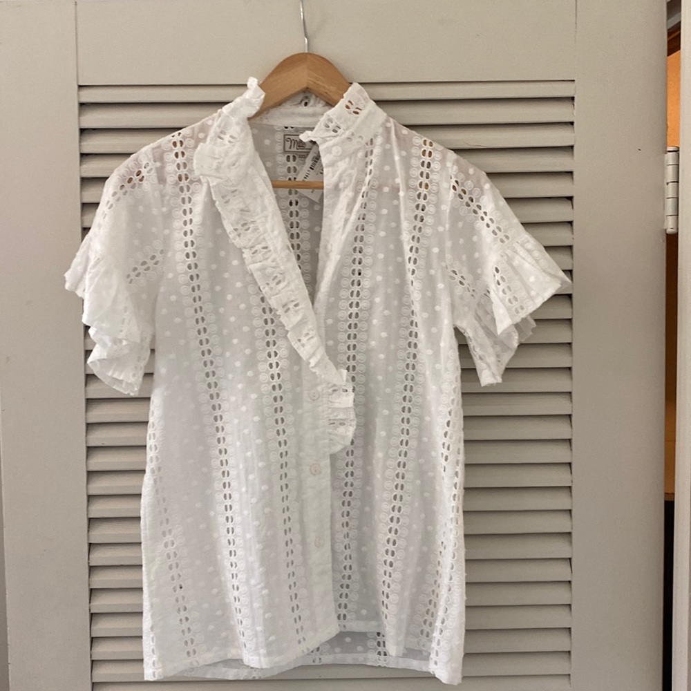 Millie, Resort & Travel, White Eyelet top, XXS, NWT